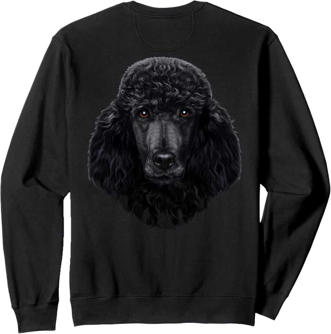 Schwarzes Pudel-Hundegesicht Sweatshirt