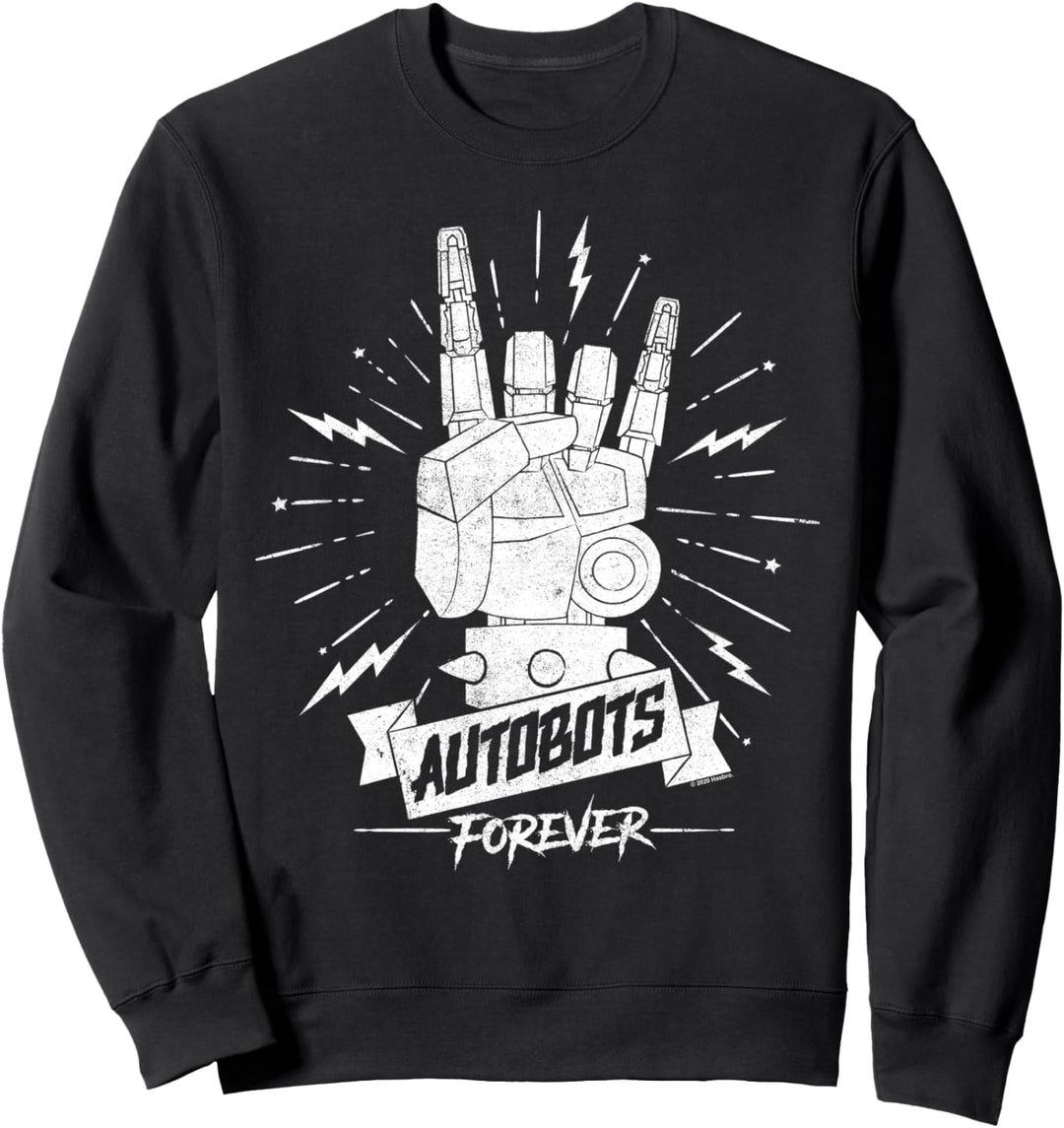 Transformers Autobots Forever Rock On Retro Rock Poster Sweatshirt