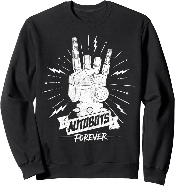 Transformers Autobots Forever Rock On Retro Rock Poster Sweatshirt