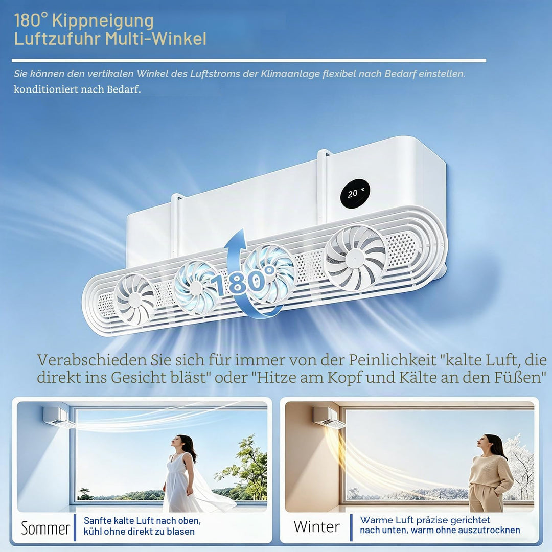 Klimaanlage Windabweiser, Verstellbarer Luftabweiser für Wandklimaanlagen, 180° Schwenkbar, Kondensa
