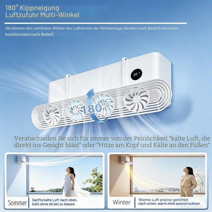 Klimaanlage Windabweiser, Verstellbarer Luftabweiser für Wandklimaanlagen, 180° Schwenkbar, Kondensa