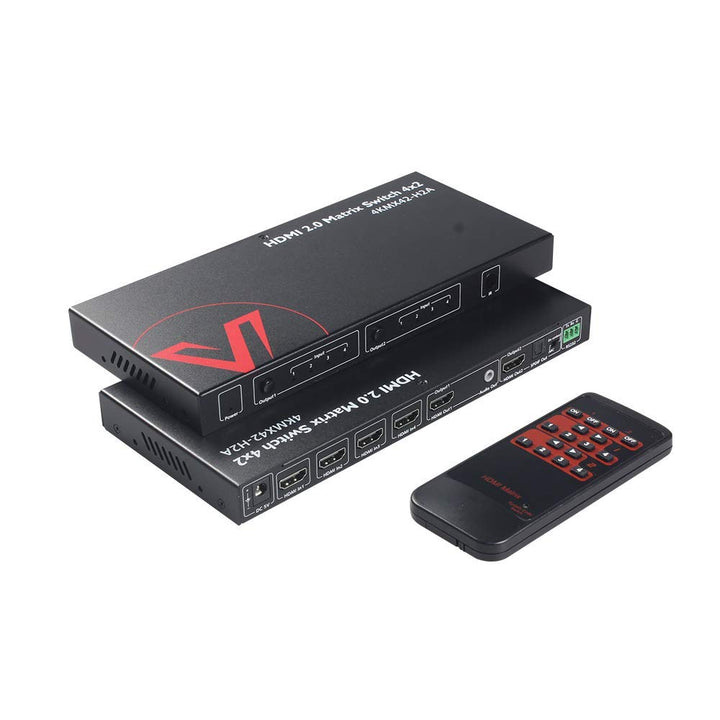 AV Access HDMI Matrix 4x2 4K@60Hz, ARC Funktion, HDMI 2.0, HDR10, 3D Effekt, Dolby Vision, HDCP 2.2,