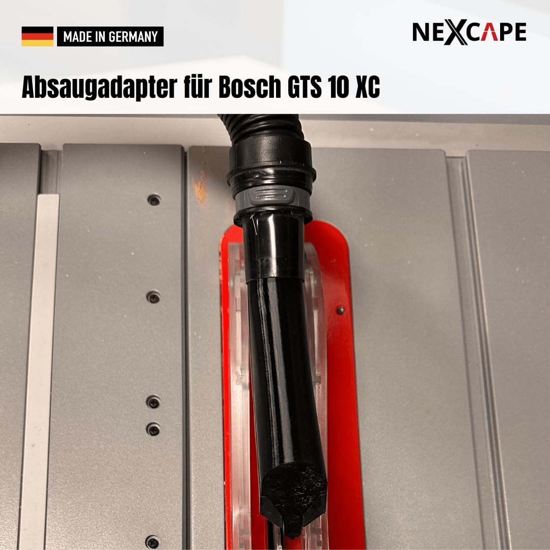 NEXCAPE Absaugadapter aus PETG, Passend für Bosch GTS 10 XC, 32mm Aussenanschluss, Werkstatt-Staubsa