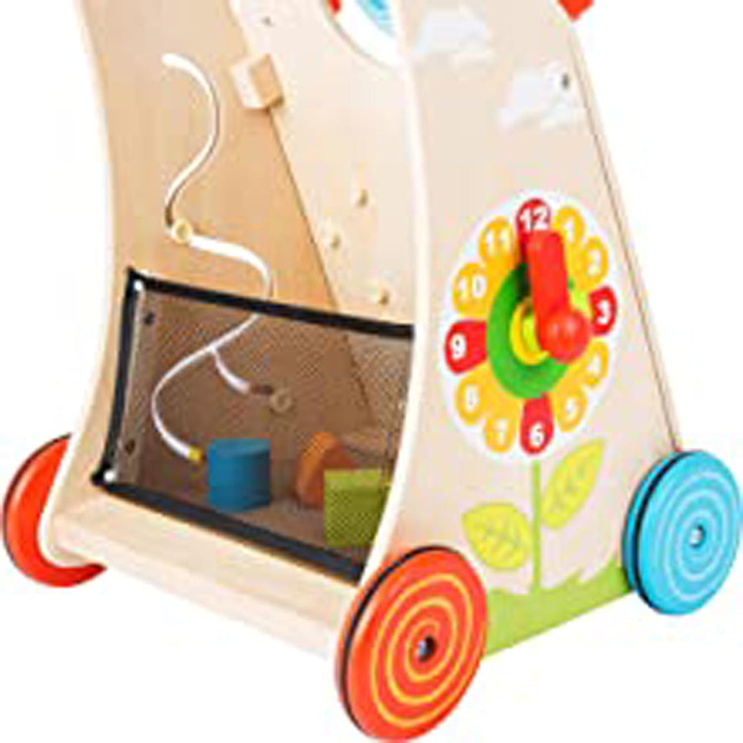 Small Foot Lauflernwagen Blumenwiese, Holz mit vielseitigem Spielspass für Kinder ab 2 Jahren 10606,