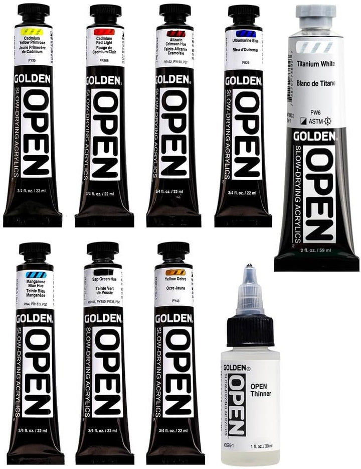 Golden Artist Colors, Offenes langsam trocknendes Acryl, 7-farbiges Querformat-Set mehrfarbig, mehrf