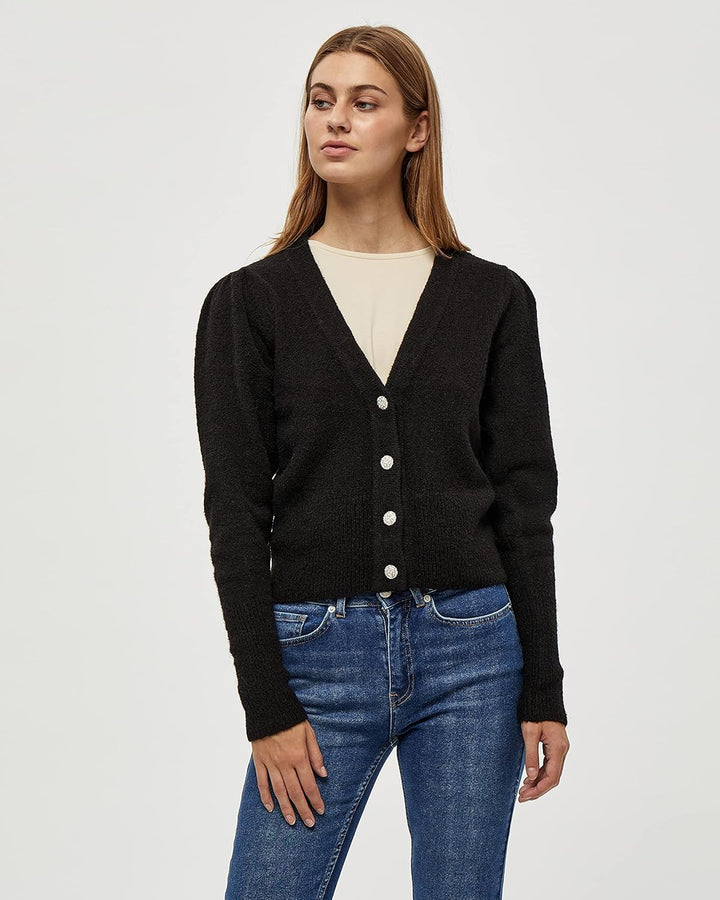 Desires Damen GEA Cardigan Strickjacke XXL 9000 Black, XXL 9000 Black