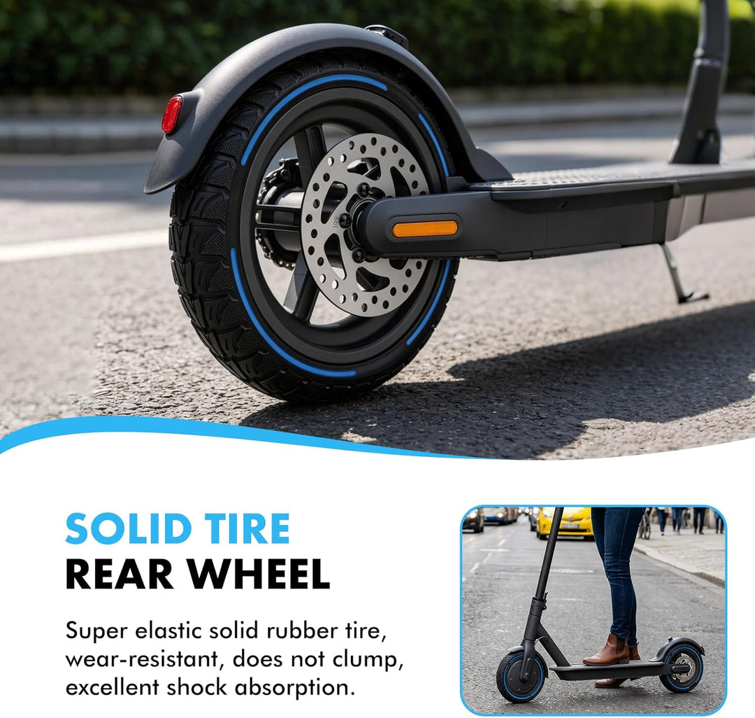 BuyWeek E-Scooter Hinterrad Vollgummireifen mit 120 mm Scheibenbremse für Xiaomi M365 PRO, Explosion
