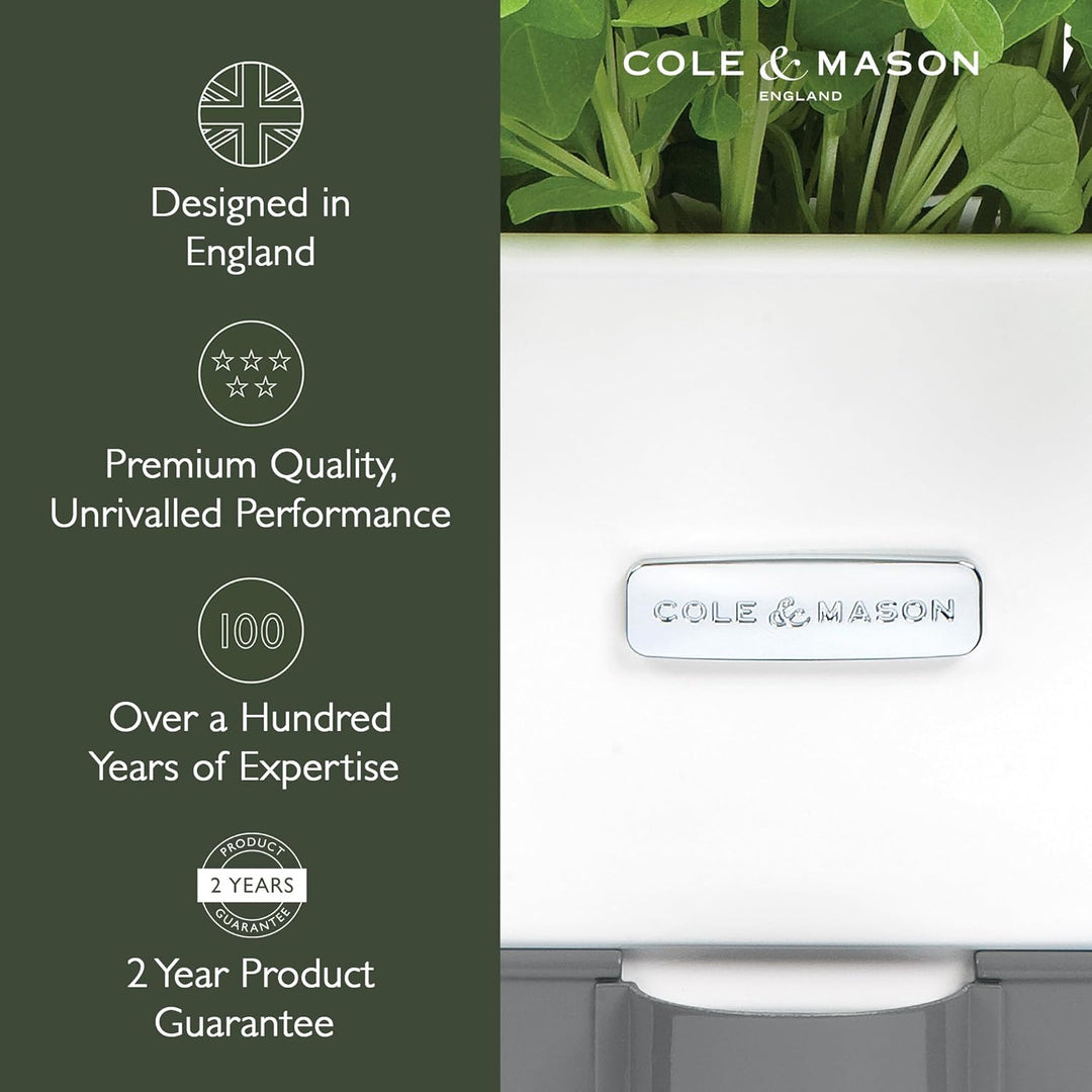 Cole & Mason Burwell Kräutertopf Selbstbewässernd, Kräutertopf Balkon/Kräutergarten für die Küche/Fü