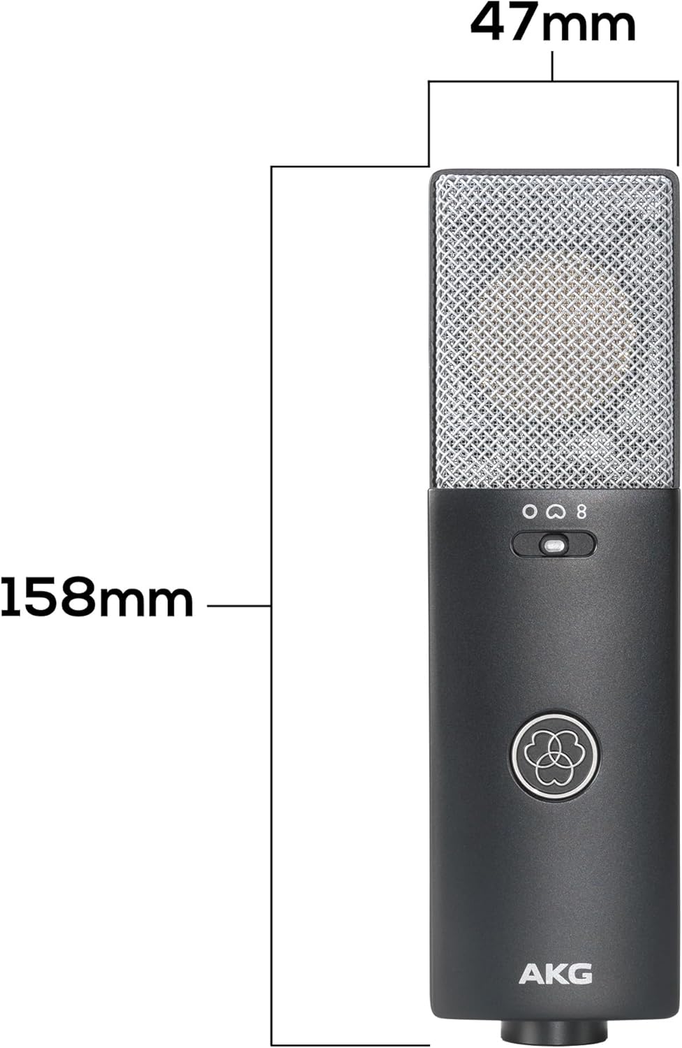 AKG C-Serie C114 Grossmembran-Kondensatormikrofon mit Mehreren Richtcharakteristiken – perfekt für C