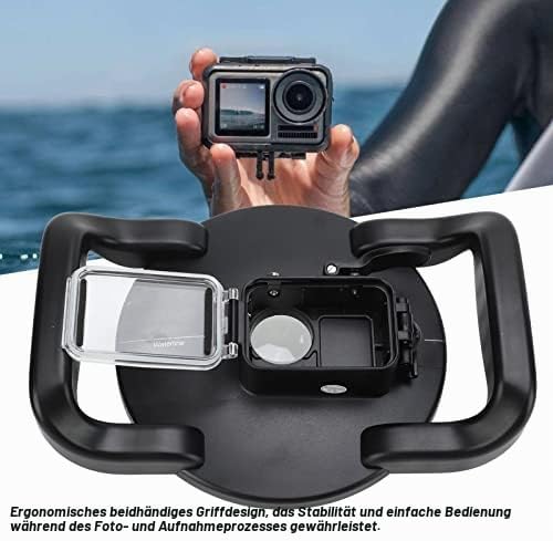 Annadue Dual Handle Stabilizer Grip Dome Port Objektiv Tauchtasche für DJI OSMO Action Kamera, mit A
