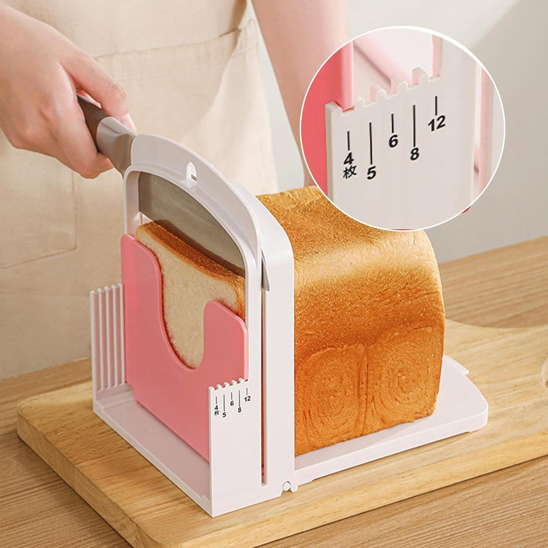 Faltbare Brotschneidehilfe – sicheres Brotschneidebrett mit Schneideabdeckung für Toast, Bagels und