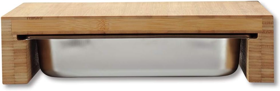 Kesper | Schneidbrett mit Auffangschale, Material: Bambus, Masse: B: 37,5 x T: 27,5 x H: 9,5 cm, Far