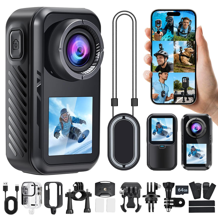 AIKER Action Cam 4k WiFi Aktualisierte Version,Ultra-Hd-Bildqualität/Elektronische Bildstabilisierun