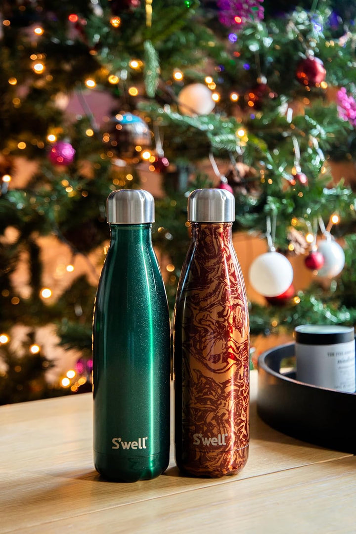 S'well Original Trinkflasche Burgundy Swirl 500ml Vakuumisolierte Trinkflasche hält Getränke kalt un