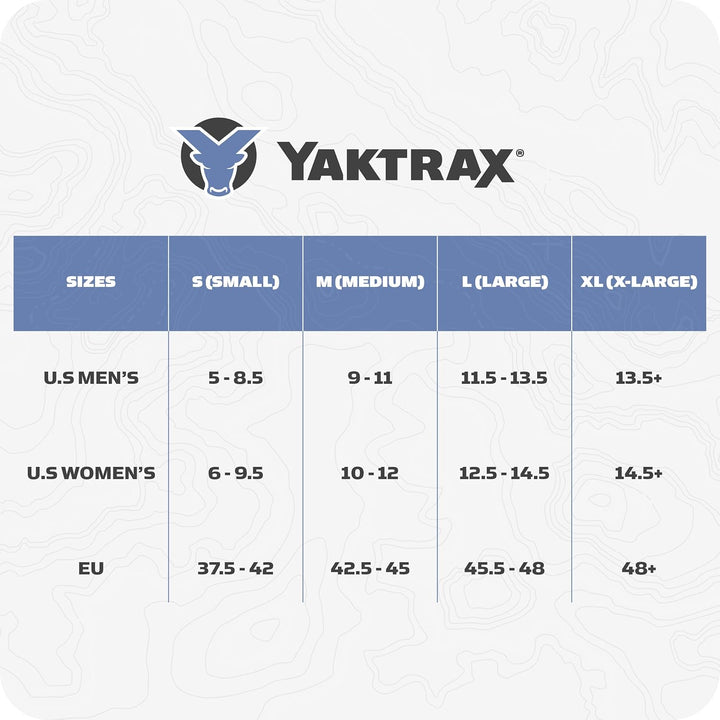 YAKTRAX Run Ice &amp; Snow Grips für Laufschuhe, 3mm Carbide-Steel Spikes &amp; 1.4mm Stainless-Steel Coils,