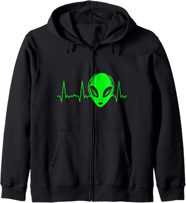 Herzschlag Alien Kapuzenjacke