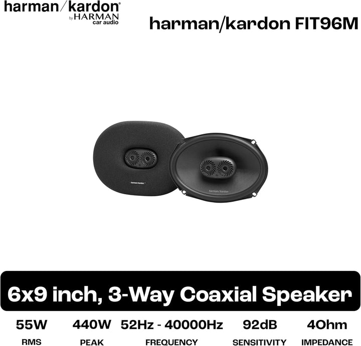 Harman Kardon FIT 96M 3-Wege Koaxial Lautsprecher Auto 152x22mm (6x9 Zoll): Car HiFi Lautsprecher mi