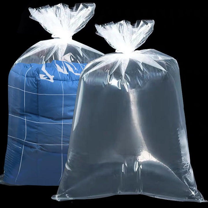 10 Stück extra grosse durchsichtige Aufbewahrungsbeutel, 100 x 150 cm grosse Plastiktüten, wiederver