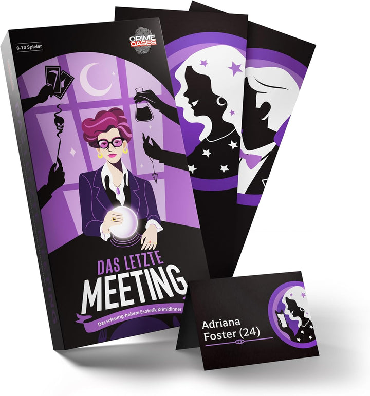 CRIMECASES Krimidinner 8-10 Personen | Spannendes Krimidinner Das letzte Meeting | Das schaurig-heit
