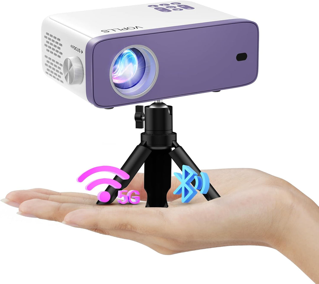 Mini Beamer, VOPLLS 15000L WiFi Bluetooth Beamer Full HD 1080P Unterstützt, Tragbar Video Projektor