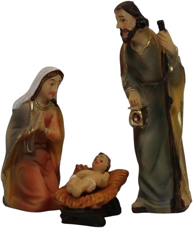 ZICOM Krippenfiguren Krippenset Miniaturenset 11-teilig Höhe 6cm handbemalt Polyresin, Modellbau Pup