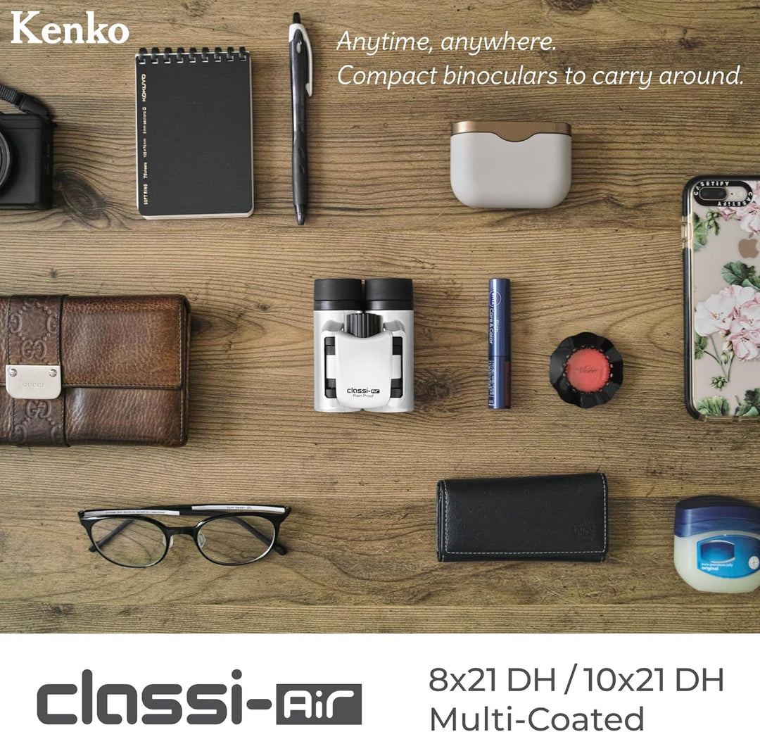Kenko Fernglas Classi-Air 10x21 DH, Dachprisma, leichtes, faltbares & kompaktes Design, Mehrschichtv