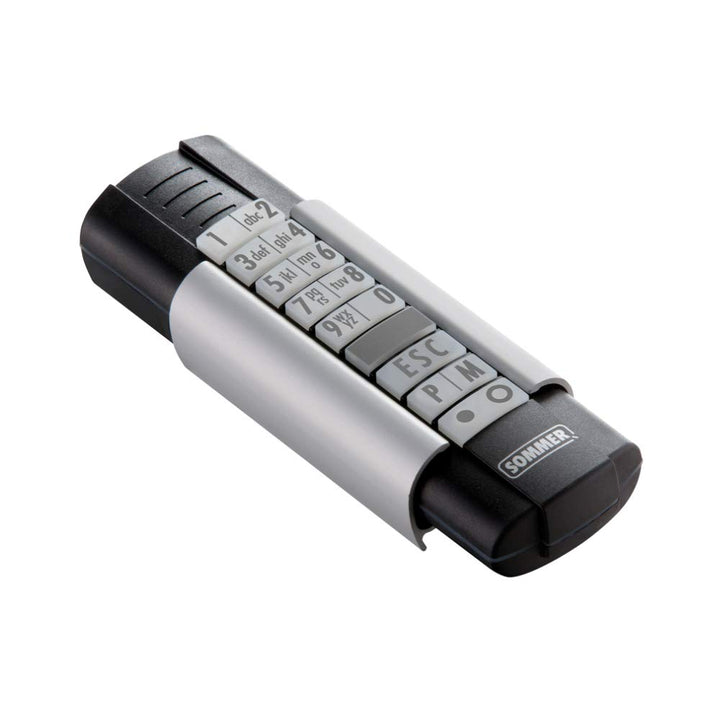 SOMMER Telecody+ Handsender 868,95 MHz 12-Befehl für SOMMER Torantriebe, S10212-00001, ‎Schwarz/Silb