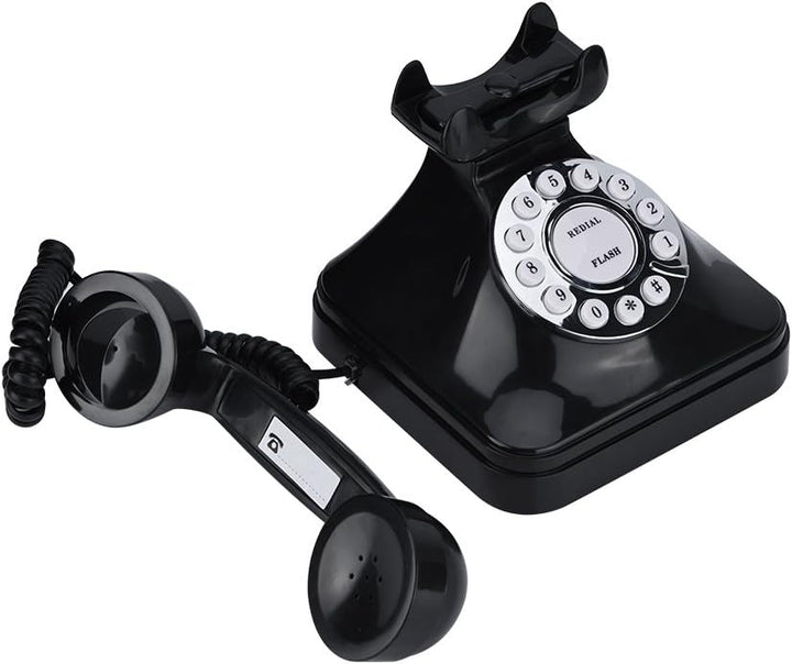 Garsent Vintage Telefon, Kunsttsoff schnurgebundenes Tischtelfon Multifunktions Klassisches Festnetz