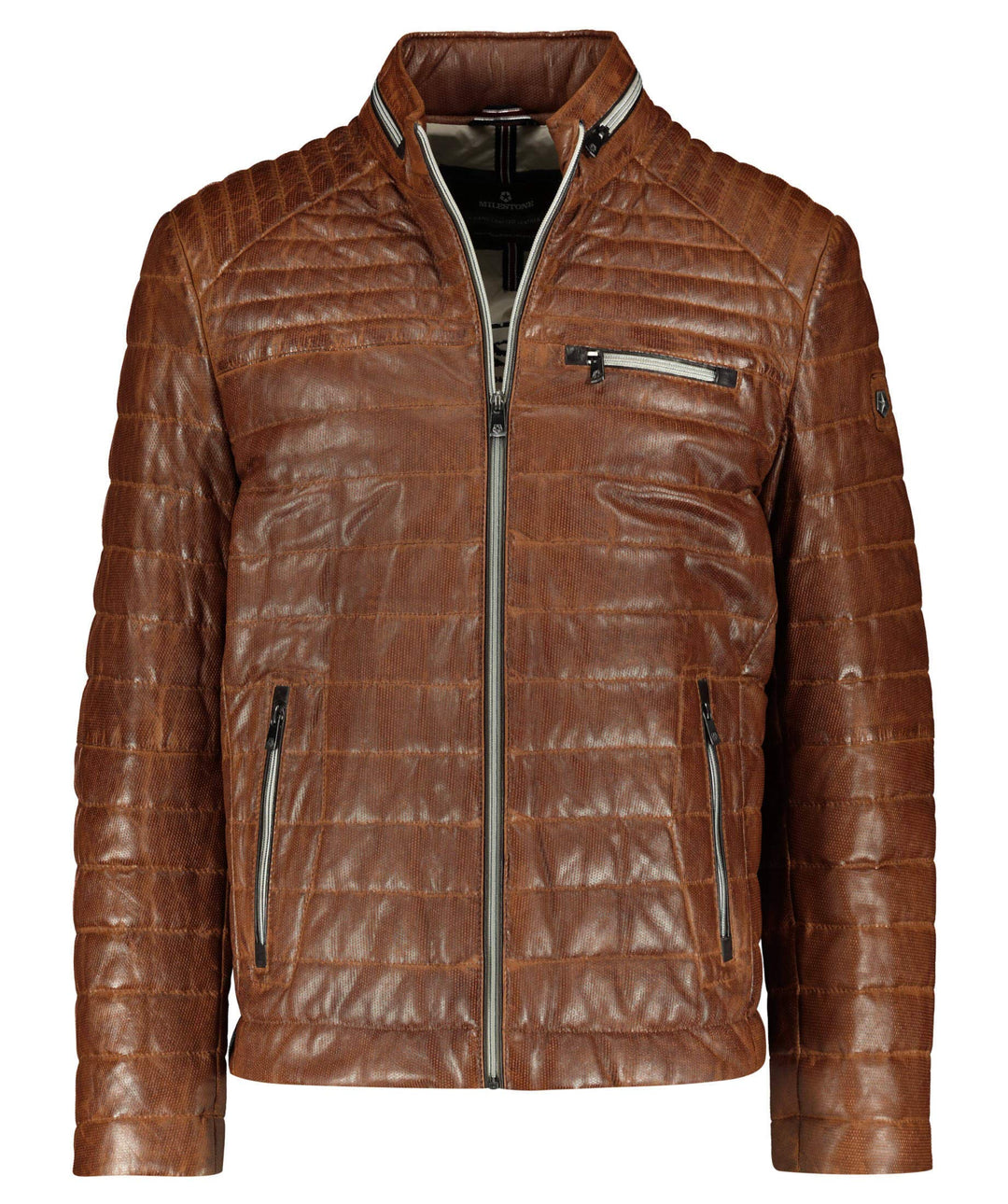 MILESTONE Herren Lederjacke Terenz 48 Cognac, 48 Cognac