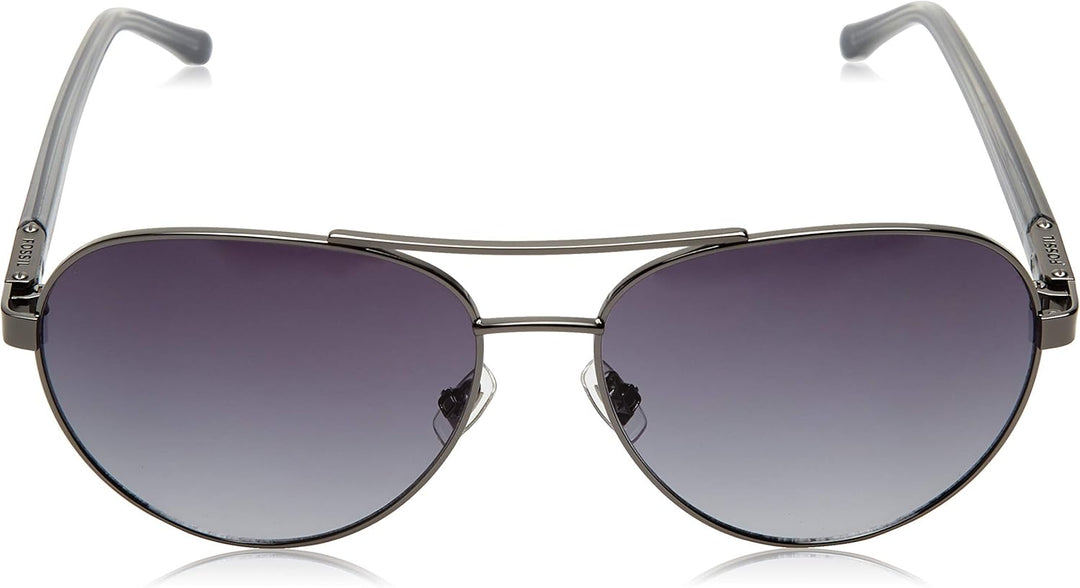 Fossil Unisex Sunglasses 58 Kj1/9o Dk Ruthenium, 58 Kj1/9o Dk Ruthenium