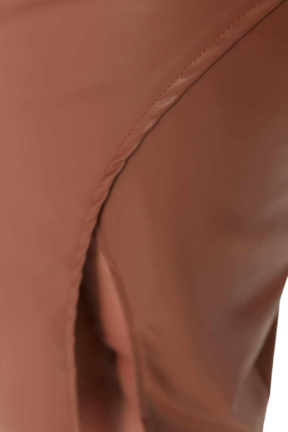 TRENDYOL Damen Midi Bleistiftrock Webstoff Grössen in Rock Skirt 52 Grosse Grössen Braun, 52 Grosse