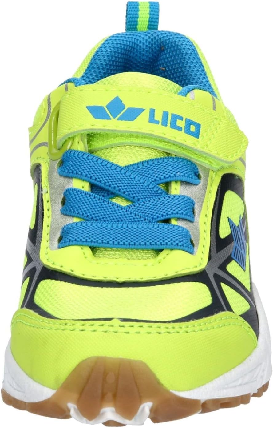Lico Salford VS Unisex - Kinder Hallenturnschuhe 27 EU Lemon Marine Petrol, 27 EU Lemon Marine Petro