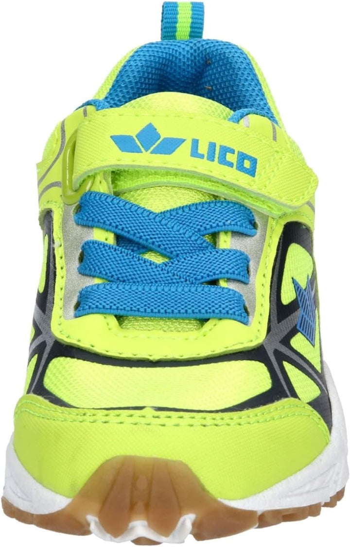 Lico Salford VS Unisex - Kinder Hallenturnschuhe 27 EU Lemon Marine Petrol, 27 EU Lemon Marine Petro