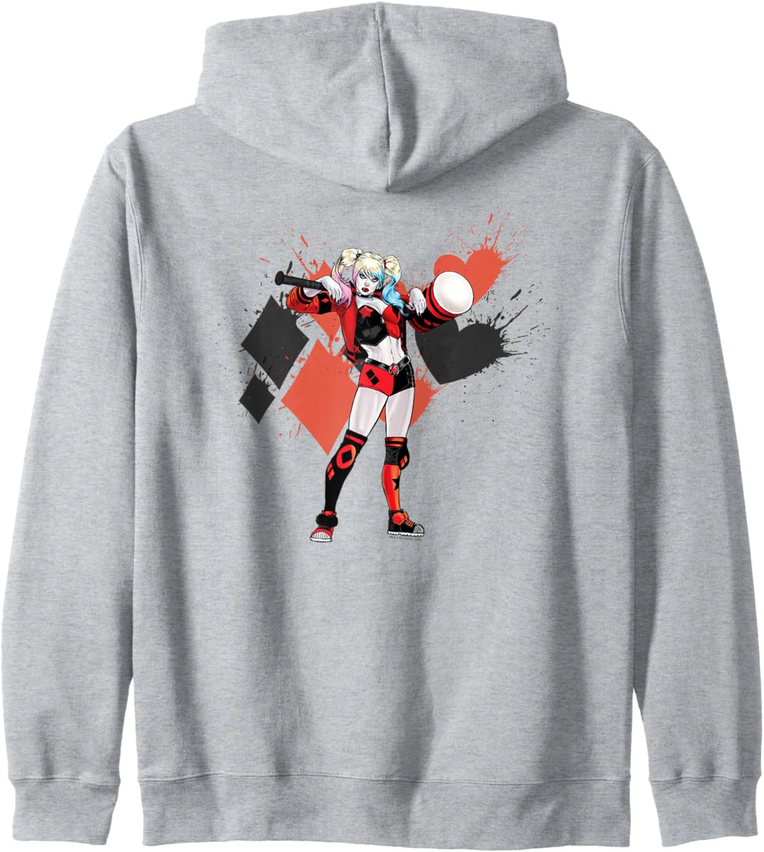 Harley Quinn Diamonds and Hearts Kapuzenjacke