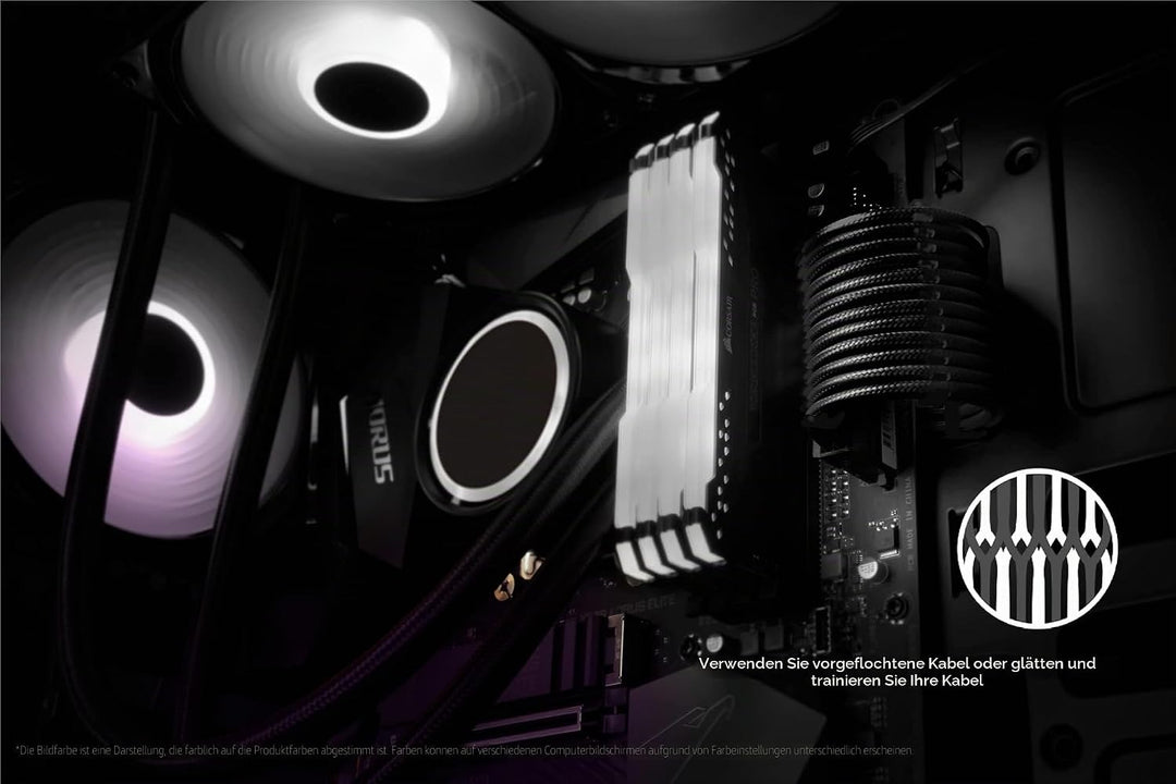 LINKUP - AVA 50cm PSU Kabelverlängerung Ummantelt GPU Nach Mass PC Stromversorgung mit Kamm-Kit - Ko
