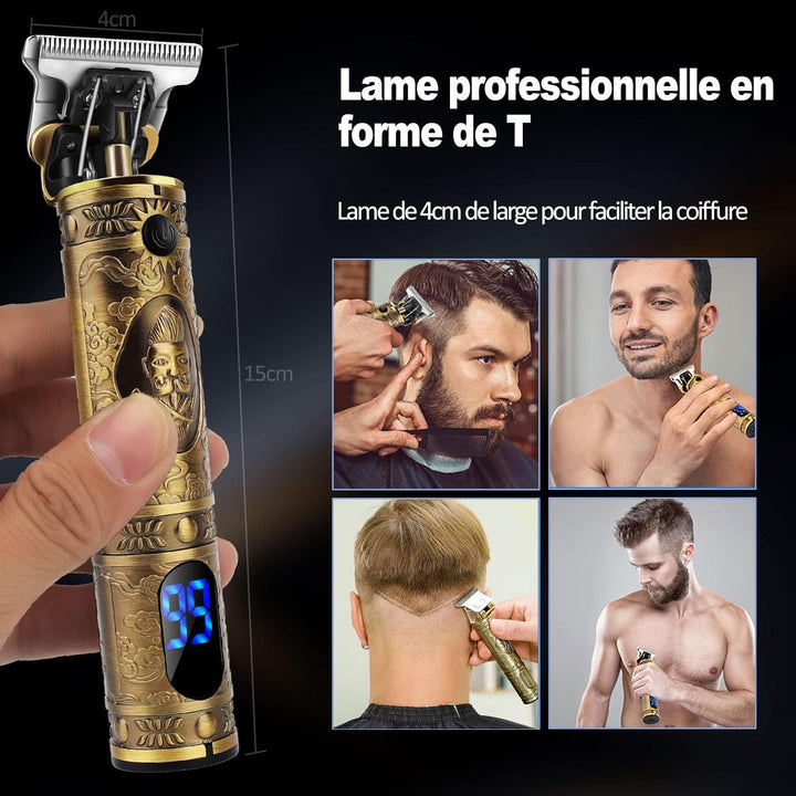 YiLFo Haarschneidemaschine Profi Barttrimmer Herren, Barber Rasierer Herren Elektrisch Haarschneider