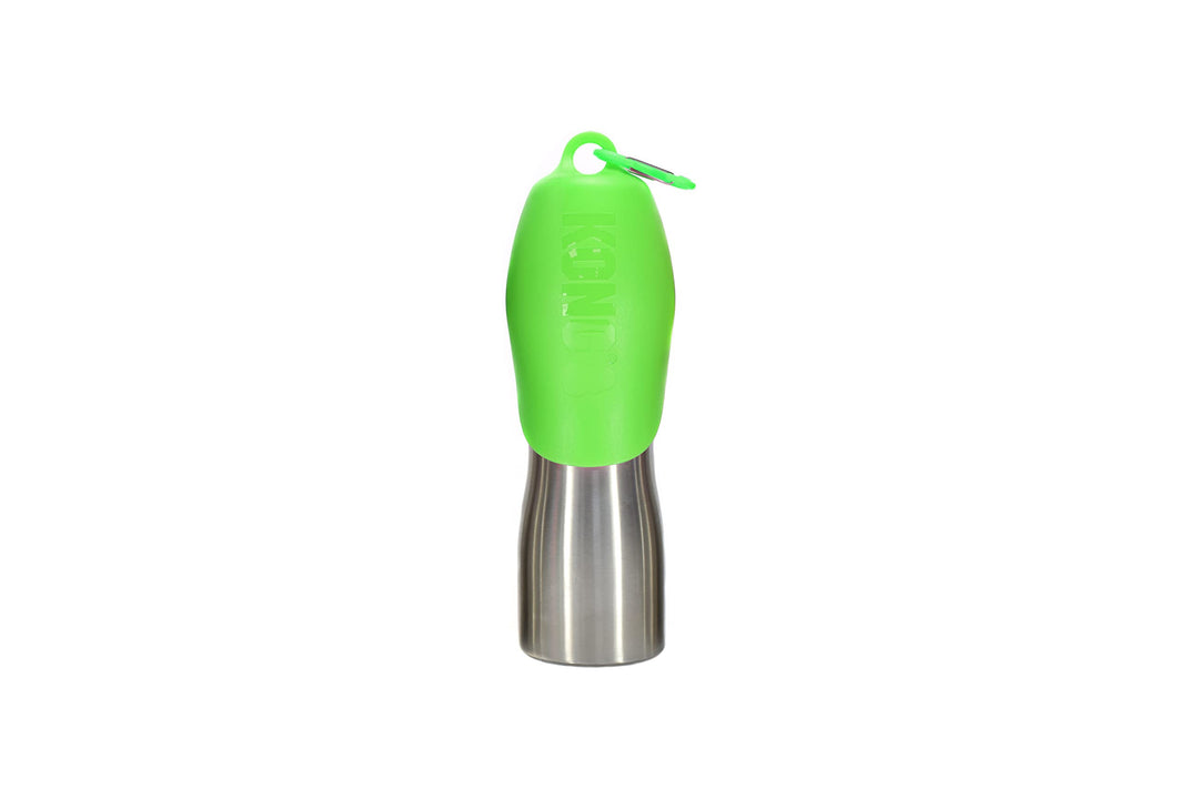 KONG H2O Edelstahl-Trinkflasche für Hunde und Haustiere, 750 ml, Grün