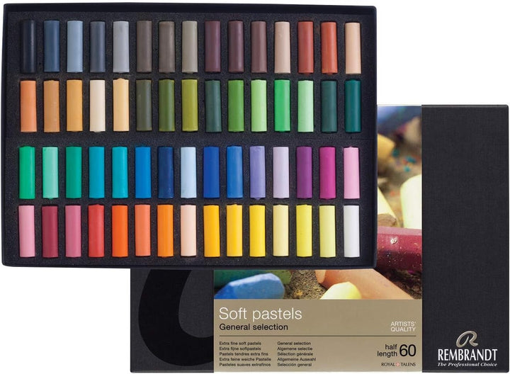 Tar Lenth Japan Rembrandt Weiche Pastellkreiden - Box mit 60 halben Kreiden