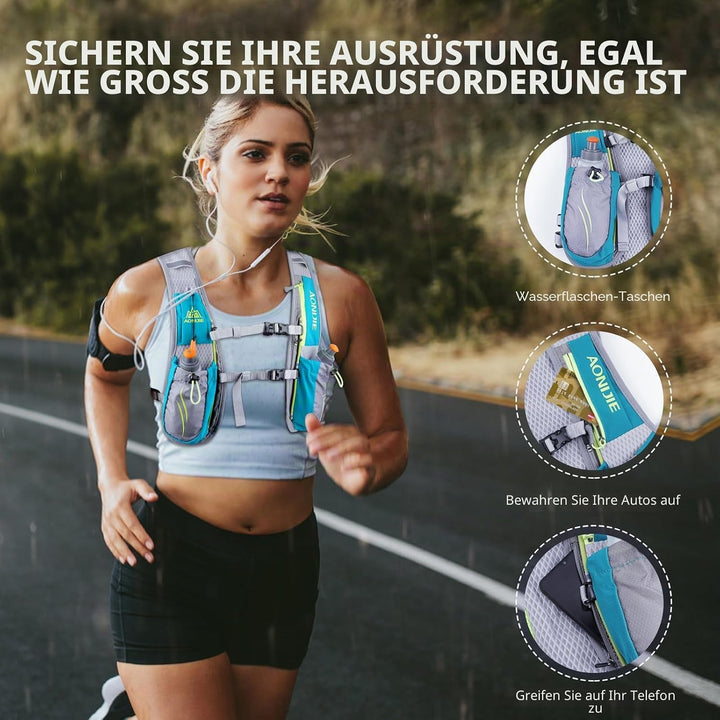 Geila Trinkrucksack, Trinkweste Outdoorsport Trail Marathoner Running Race Leichter Rucksack für Män