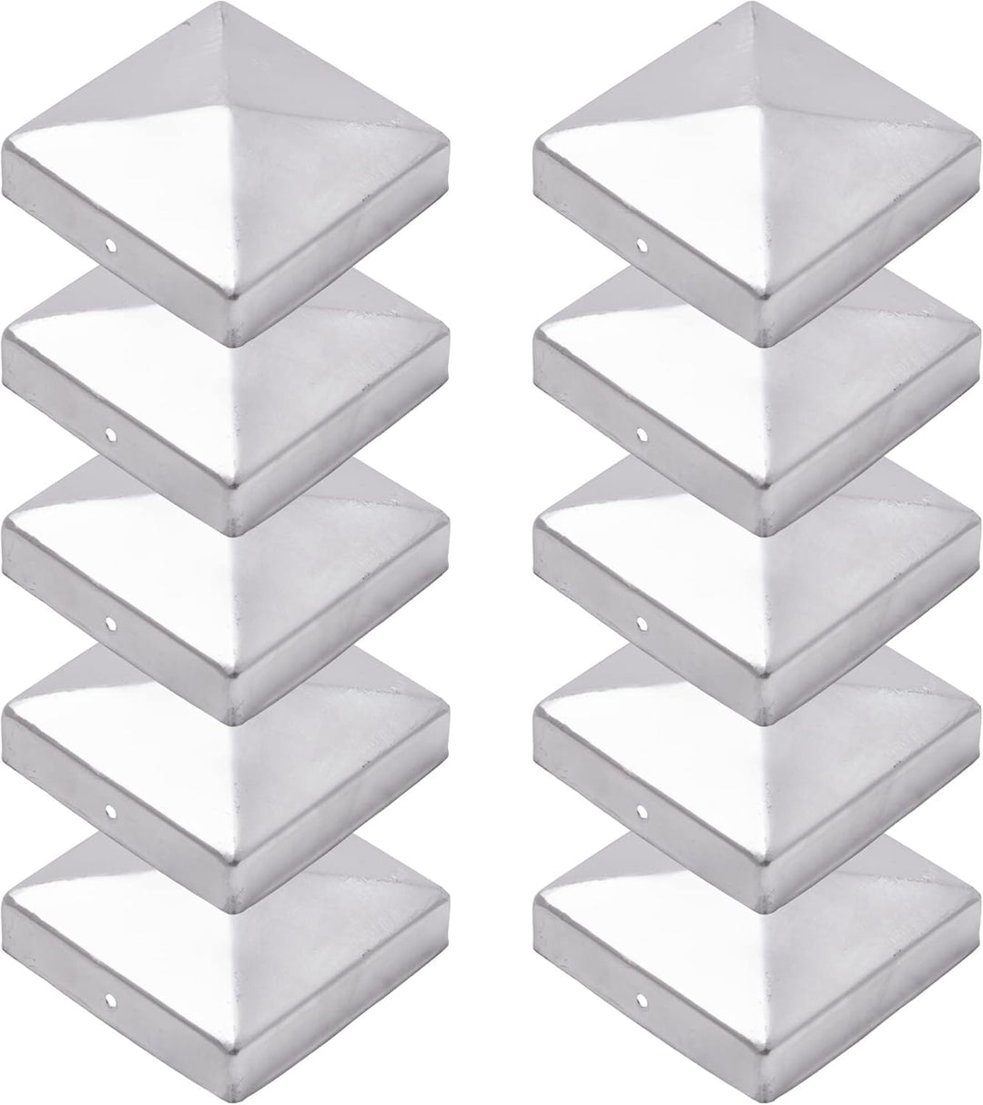 TRIBECCO® 10 Pfostenkappen 9x9 cm - 90x90 mm, Zaunpfosten Kappen für Holzpfosten, Abdeckkappen für Z