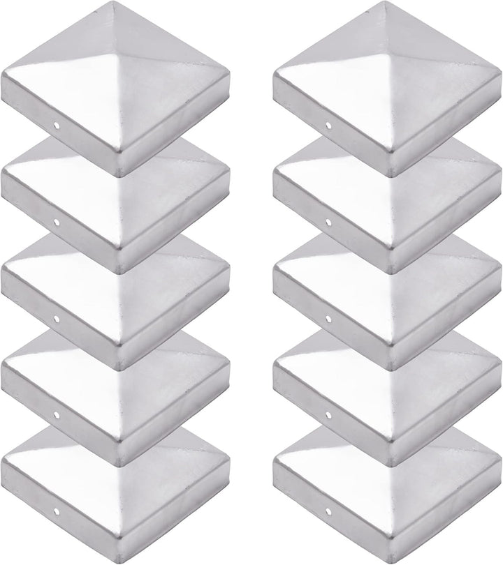 TRIBECCO® 10 Pfostenkappen 9x9 cm - 90x90 mm, Zaunpfosten Kappen für Holzpfosten, Abdeckkappen für Z