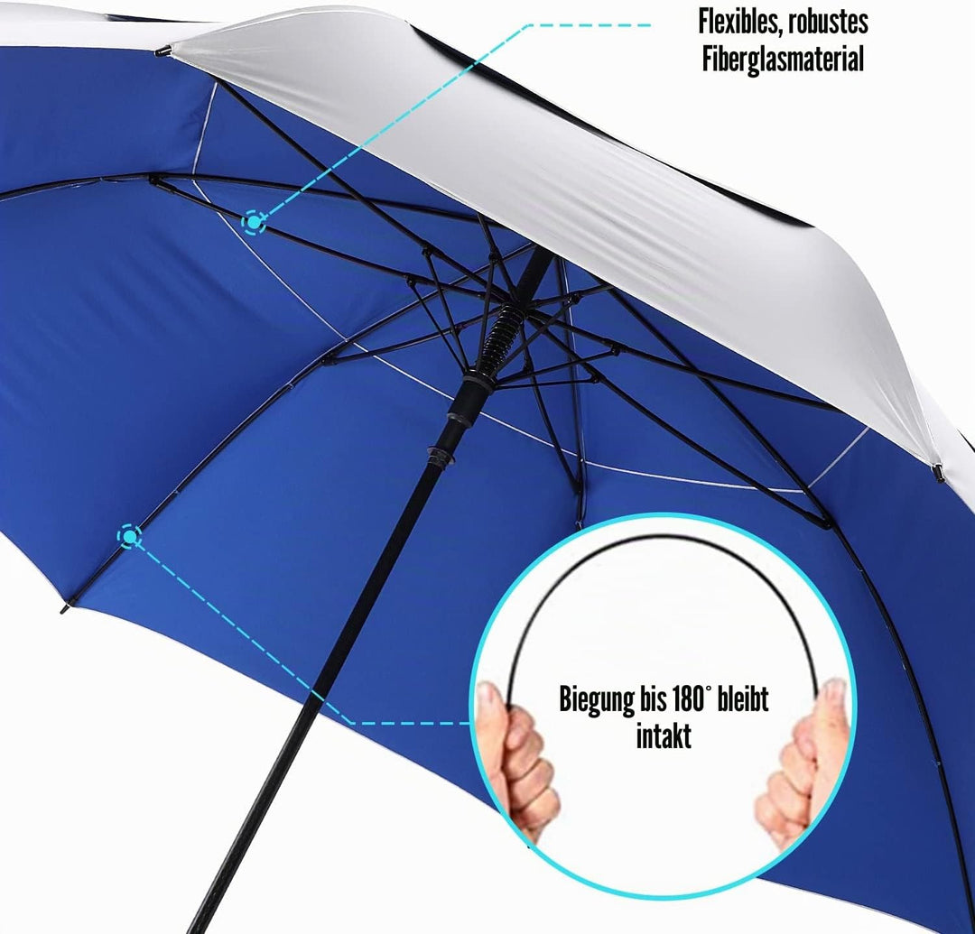G4Free 62/68/72 Inch UV-Schutz Winddicht Sonnen- und Regenschirm Golfschirm Autorisches Öffnen Doppe
