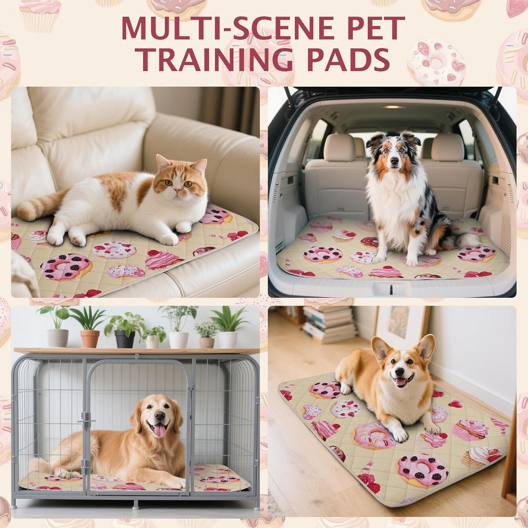 IEUUMLER 2 Stück Welpenunterlagen Waschbar, weich Hunde PIPI matten, Schnell Absorbierend Puppy Pads