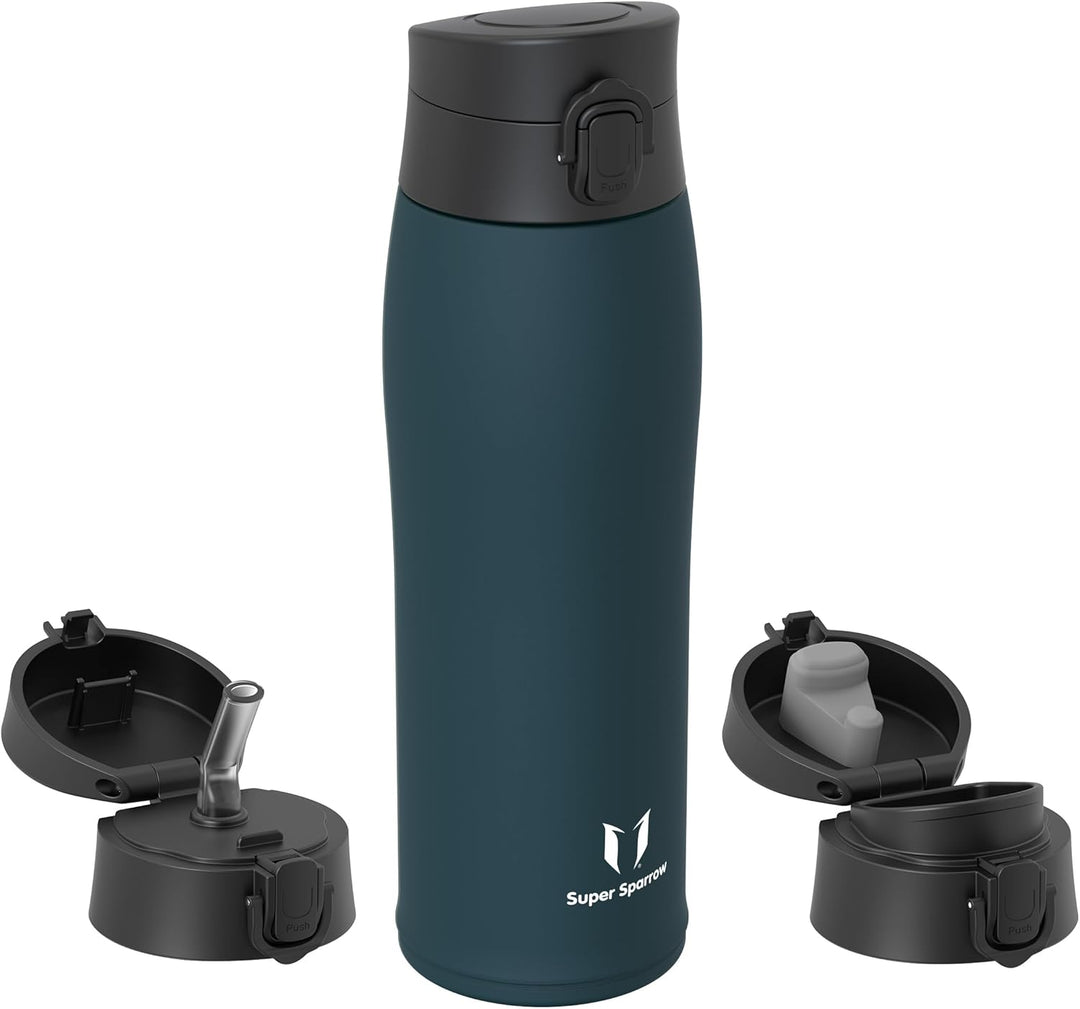Super Sparrow Trinkflasche Edelstahl - Thermobecher - 350ml, 500ml, 750ml, 950ml - BPA-Frei Thermosf
