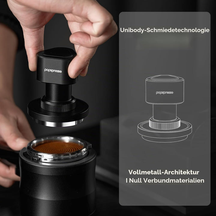 53,3mm Espresso-Tamper, Impact Design Kaffeetamper mit akustischem Feedback, 3-fach federbelasteter