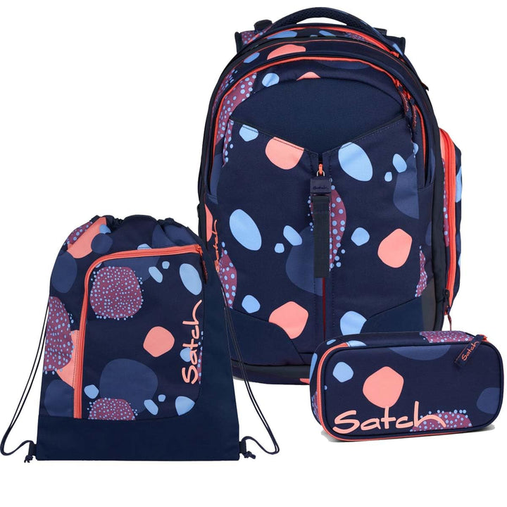 Satch Match Schulrucksack Set 3tlg. inkl. Schlamperbox und Sportbeutel Coral Reef, Coral Reef