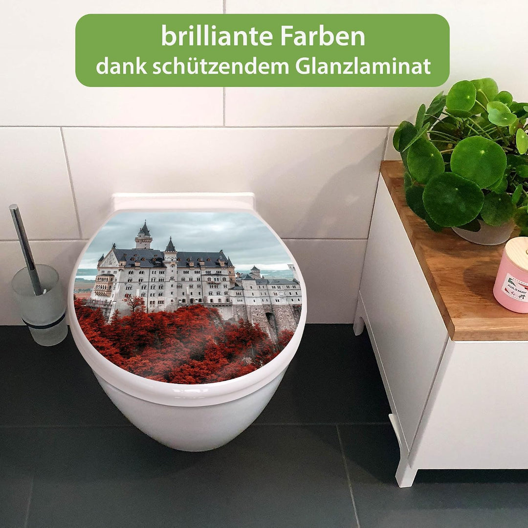 banjado Toilettendeckel mit Absenkautomatik 44,5x37cm - Soft Close Toilettensitz - WC Sitz mit Absen