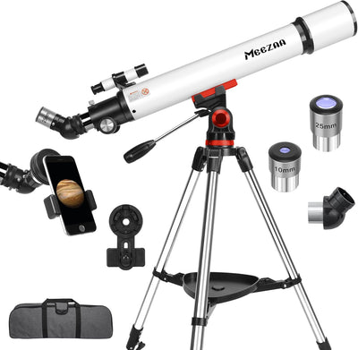 MEEZAA Teleskop, Teleskop Astronomie Erwachsene Profi, 70mm Blende 700mm Refraktor Teleskop für Kind