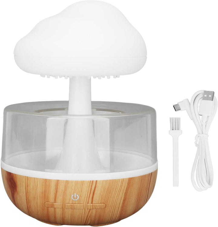 Regenwolken Luftbefeuchter, Rain Cloud Humidifier Diffuser Luftbefeuchter Pilz Wasser Lampe Raumbefe