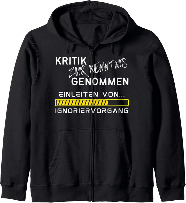 Kritik Zur Kenntnis Genommen - Einleiten von Ignoriervorgang Kapuzenjacke